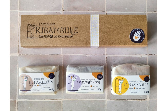 Coffret de 3 savons pour peaux sèches et fragiles