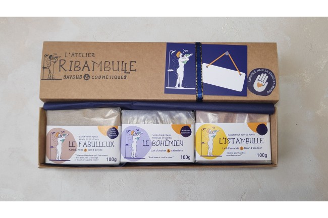 Coffret de 3 savons pour peaux sèches et fragiles
