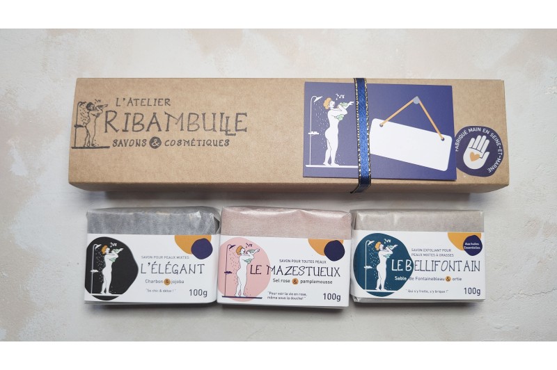 Coffret de 3 savons pour peaux normales,mixtes...