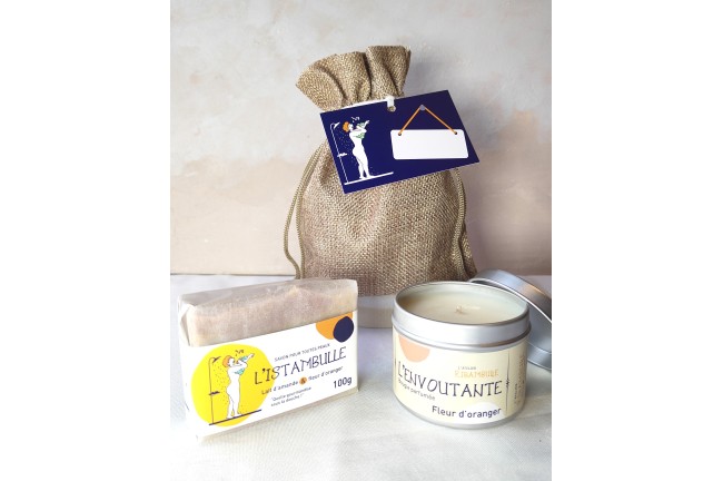 Cadeau Duo fleur d'oranger - bougie + savon