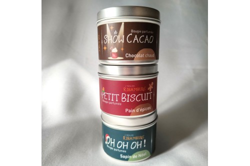 Trio bougies de Noël à prix réduit