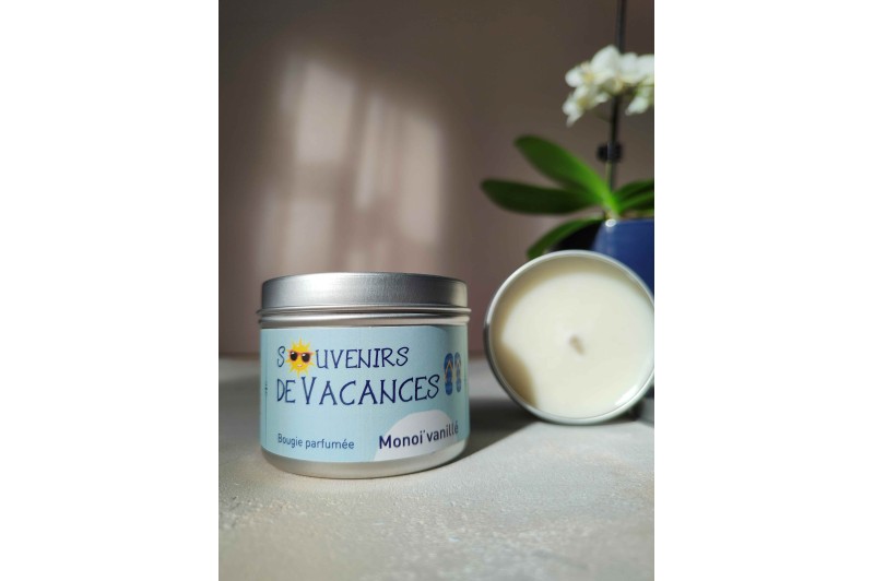 Bougie "Souvenirs de vacances" - Monoï vanillé