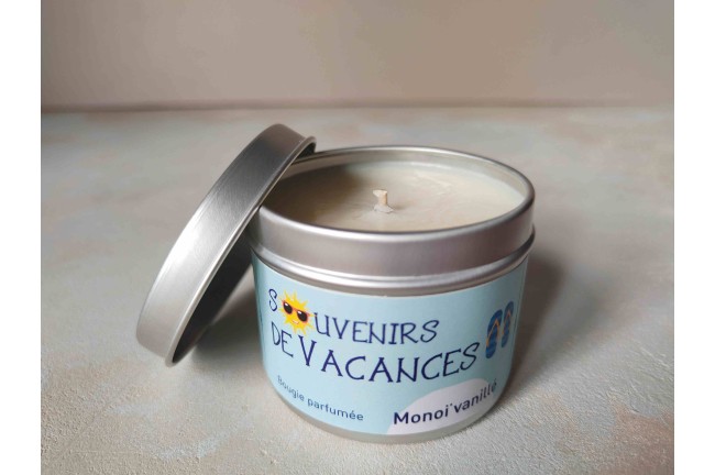 Bougie "Souvenirs de vacances" - Monoï vanillé