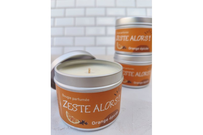 Zeste alors – Bougie parfumée Orange Épicée