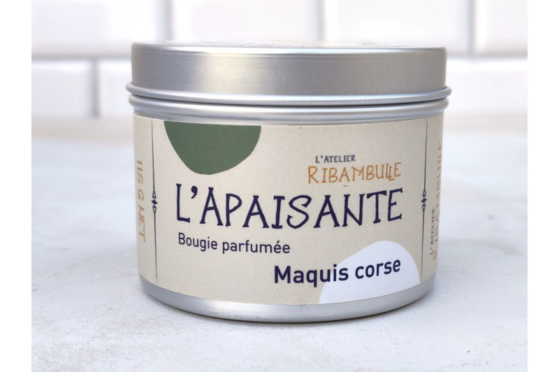 Bougie parfumée Maquis Corse artisanale | L’Apaisante
