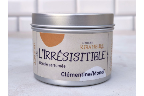 Bougie parfumée Clémentine & Monoï artisanale | L’Irrésistible