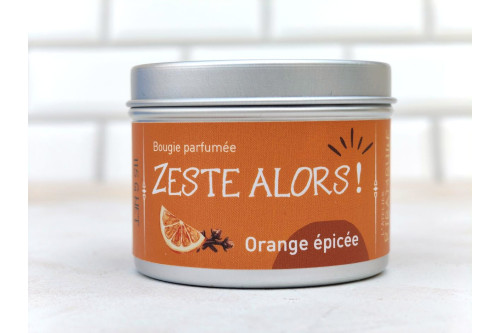 Bougie parfumée Orange Épicée artisanale | Zeste alors!