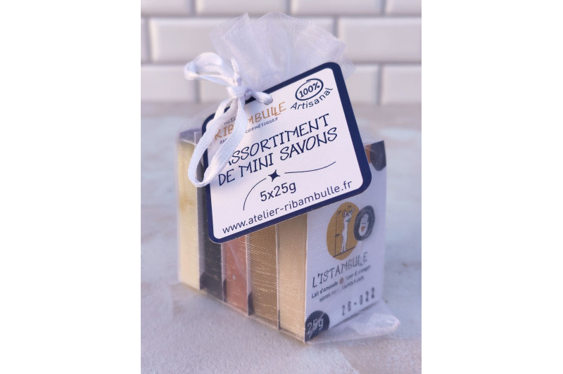 Assortiment de 5 mini-savons artisanaux de 25 g | Ribambulle