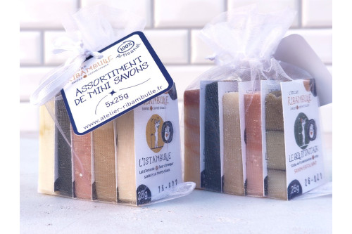 Assortiment de 5 mini-savons artisanaux de 25 g | Ribambulle