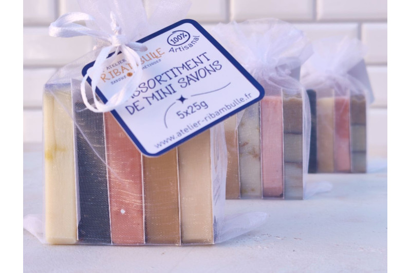 Assortiment de 5 mini-savons artisanaux de 25 g | Ribambulle
