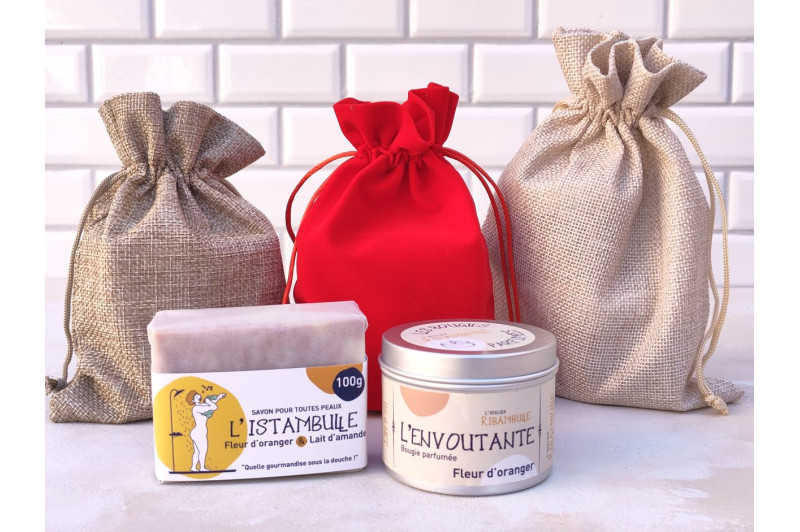 Duo cadeau savon et bougie fleur d’oranger | Atelier Ribambulle