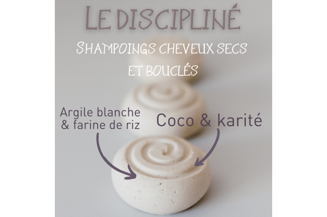 Le Discipliné: Shampoing solide pour cheveux secs et/ou bouclés