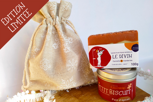 Duo bougie + savon - édition Noël