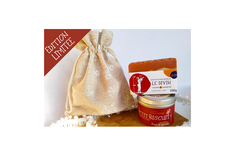 Duo bougie + savon - édition Noël