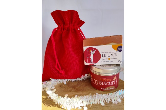 Duo bougie + savon - édition Noël