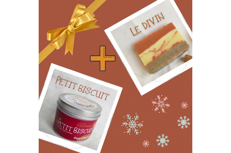 Duo bougie + savon - édition Noël