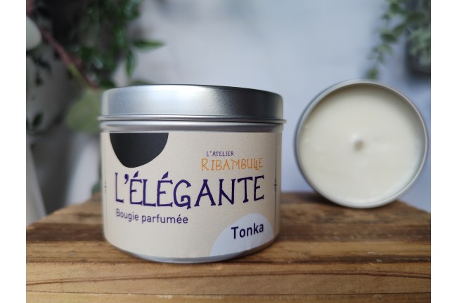 L’Élégante – Bougie parfumée Fève Tonka