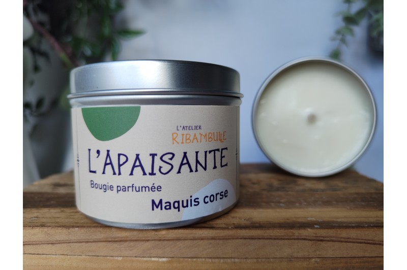 L’Apaisante – Bougie parfumée Maquis Corse