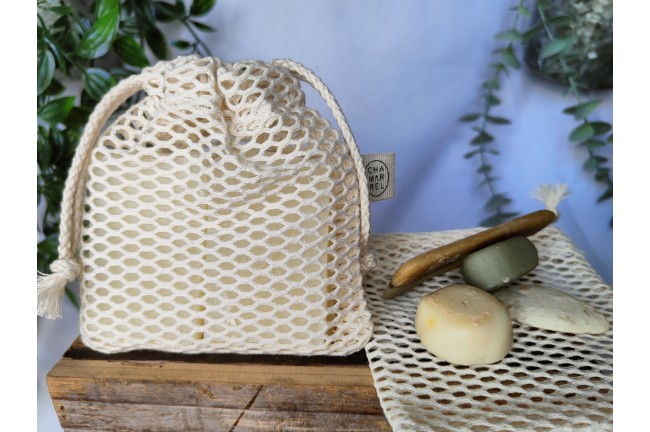 Pochette à savon en coton bio