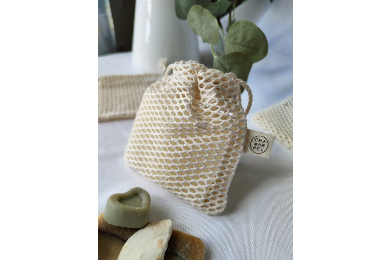 Pochette à savon en coton bio
