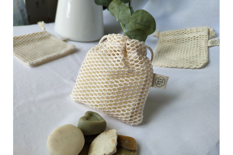 Pochette à savon en coton bio