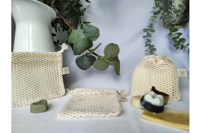 Pochette à savon en coton bio